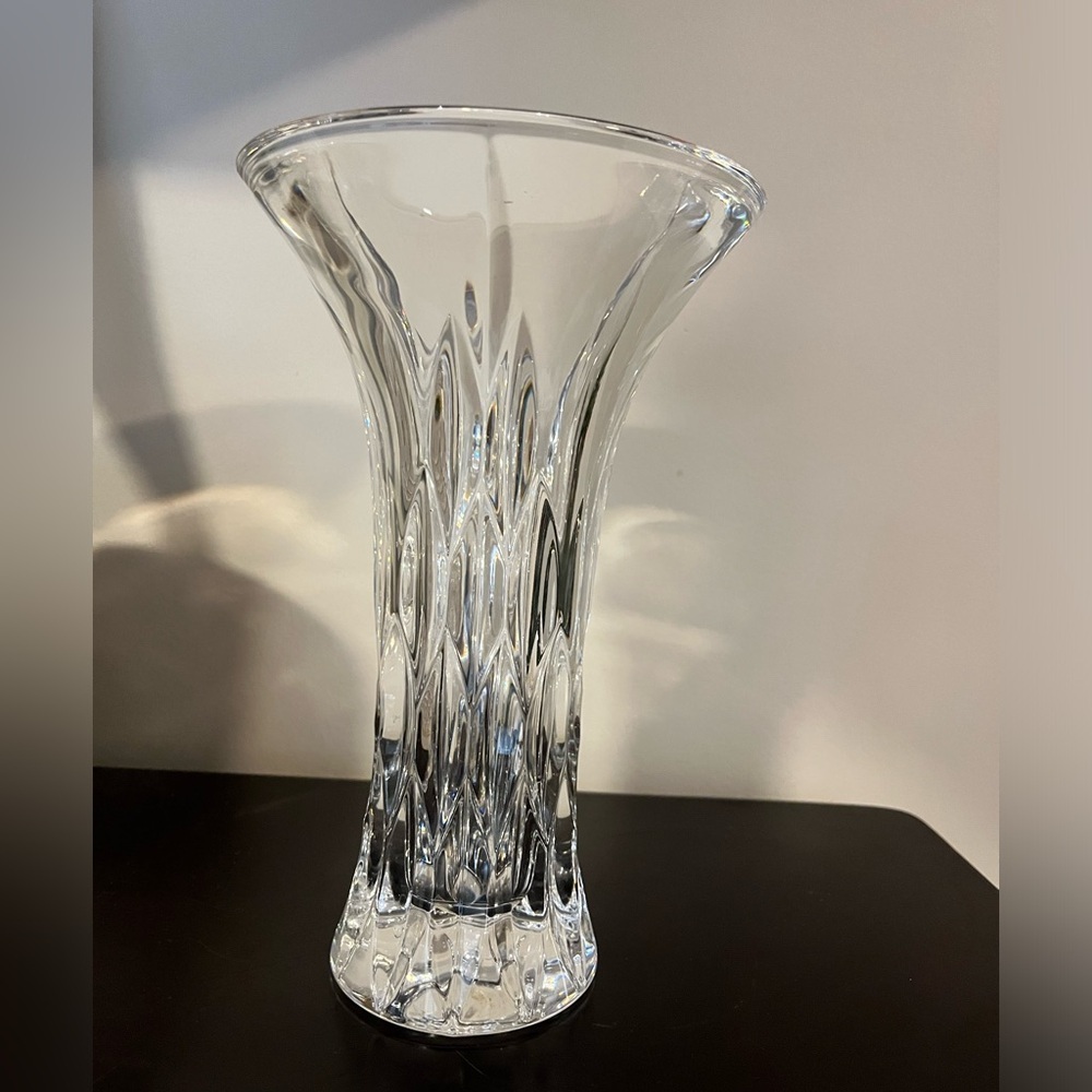 Glass vase faux crystal
